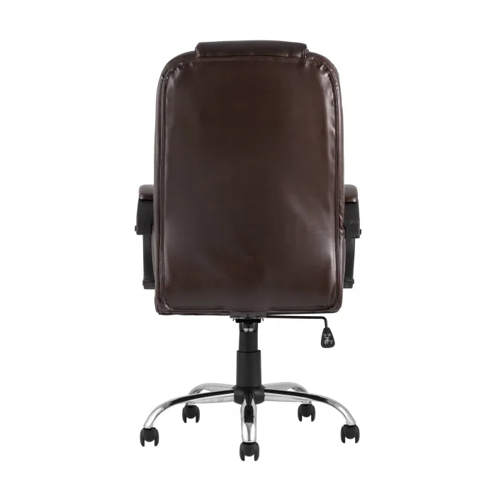 TopChairs Atlant офисное коричневое обивка экокожа, механизм качания Top Gun от ImperiumLoft