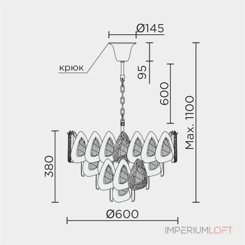 Подвесная люстра MODELUX ML.6775.600 GD
