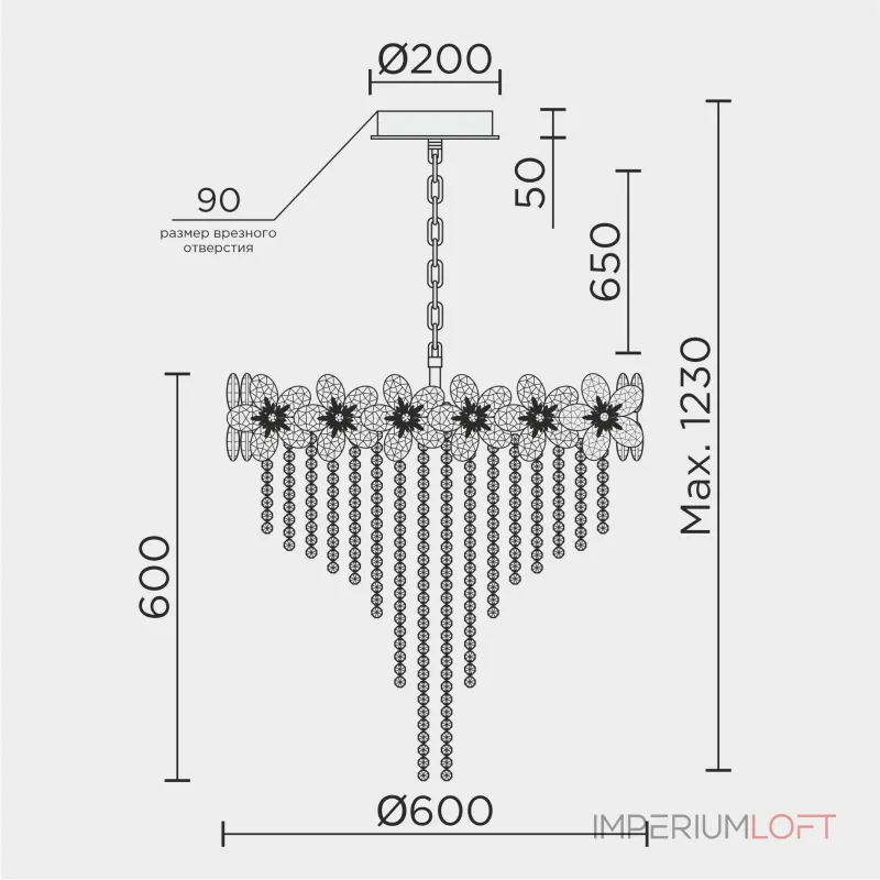 Подвесная люстра MODELUX ML.9521.600 GD Подвесная люстра MODELUX ML.9521.600 GD