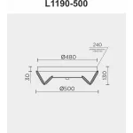 Потолочный cветильник LED4U L1190-500 GD