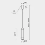Подвесной светильник MODESTYLE MS.180.1 BS