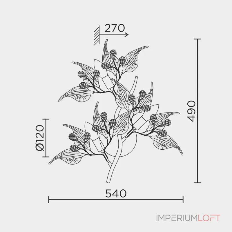 Настенный светильник MODELUX premium ML.6808.450P GD