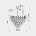 Подвесная люстра MODELUX ML.6228.800 GD