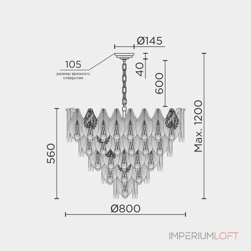 Подвесная люстра MODELUX ML.6228.800 GD Подвесная люстра MODELUX ML.6228.800 GD