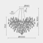 Подвесная люстра MODESTYLE MS.2118.1000 BS