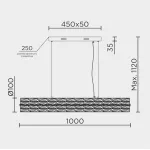 Подвесной светильник MODELUX ML.340.1000 GD