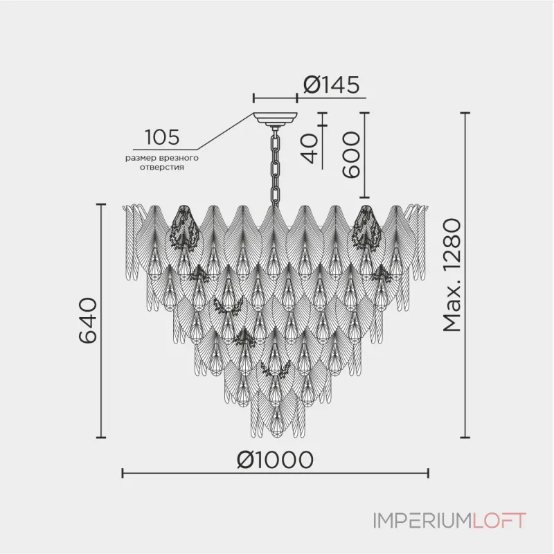 Подвесная люстра MODELUX ML.6228.1000 GD