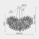 Подвесная люстра MODESTYLE MS.2117.1000 BS