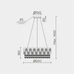 Подвесная люстра MODELUX ML.7039.500 CR