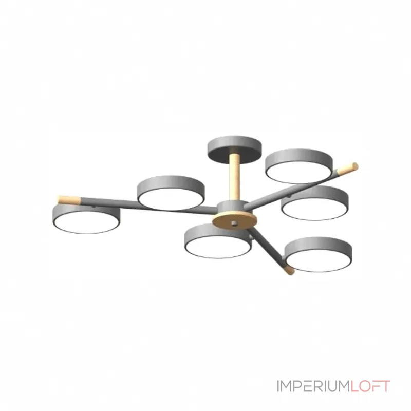 Потолочный cветильник LED4U L3208-800 GR Потолочный cветильник LED4U L3208-800 GR