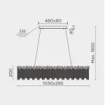 Подвесная люстра MODELUX ML.8250.1100 GD