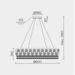 Подвесная люстра MODELUX ML.7039.800 GD