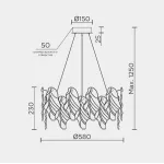 Подвесная люстра MODESTYLE MS.2290.8R CR