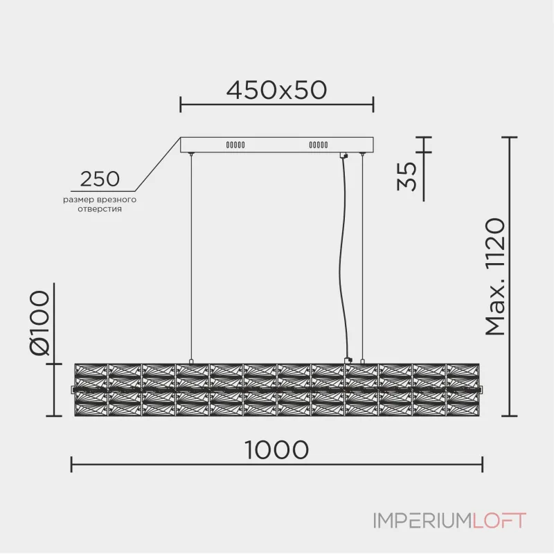 Подвесной светильник MODELUX ML.340.1000 CR