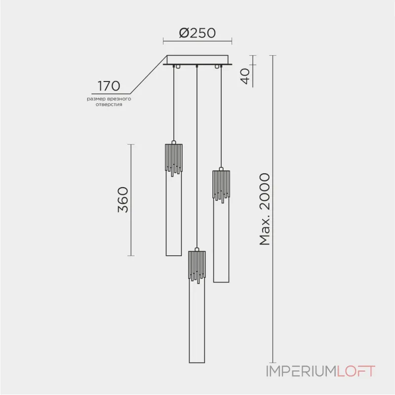 Подвесной светильник MODELUX ML.88992.3 CR