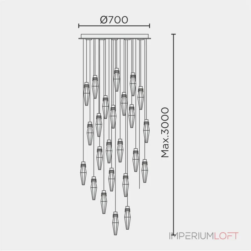Подвесная люстра MODELUX ML.89180.25 BS Подвесная люстра MODELUX ML.89180.25 BS