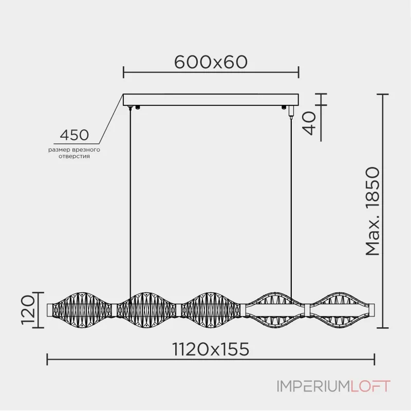Подвесная люстра MODELUX ML.785.1120 CP Подвесная люстра MODELUX ML.785.1120 CP