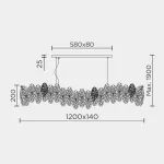 Подвесная люстра MODELUX ML.9529.1200 GD