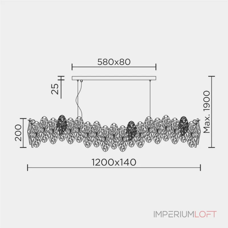 Подвесная люстра MODELUX ML.9529.1200 GD