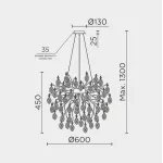Подвесная люстра MODESTYLE MS.2118.600 BS