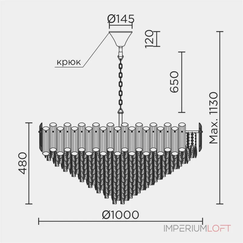 Подвесная люстра MODELUX ML.7088.1000 GD