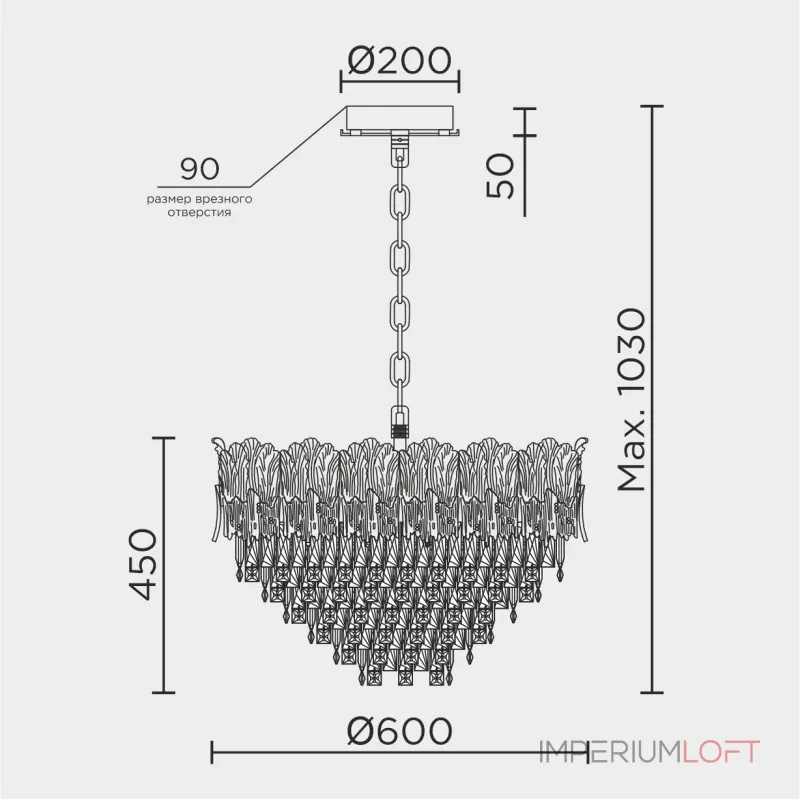 Подвесная люстра MODELUX ML.9507.600 GD