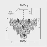 Подвесная люстра MODELUX ML.9528.600 GD