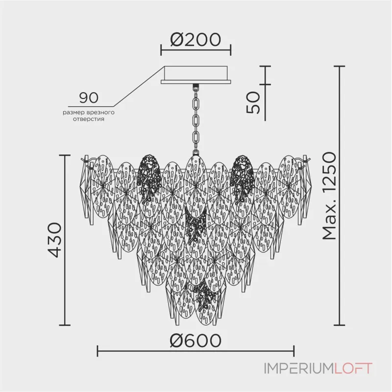 Подвесная люстра MODELUX ML.9528.600 GD Подвесная люстра MODELUX ML.9528.600 GD