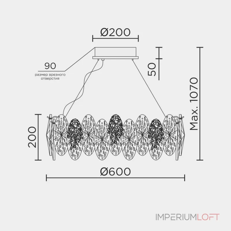 Подвесная люстра MODELUX ML.9529.600 GD