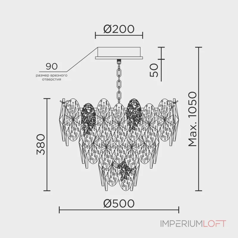 Подвесная люстра MODELUX ML.9528.500 GD Подвесная люстра MODELUX ML.9528.500 GD