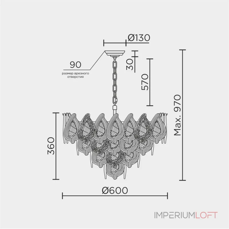 Подвесная люстра MODELUX ML.6197.600 GD