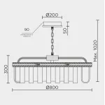 Подвесная люстра MODELUX ML.9542.800 GD