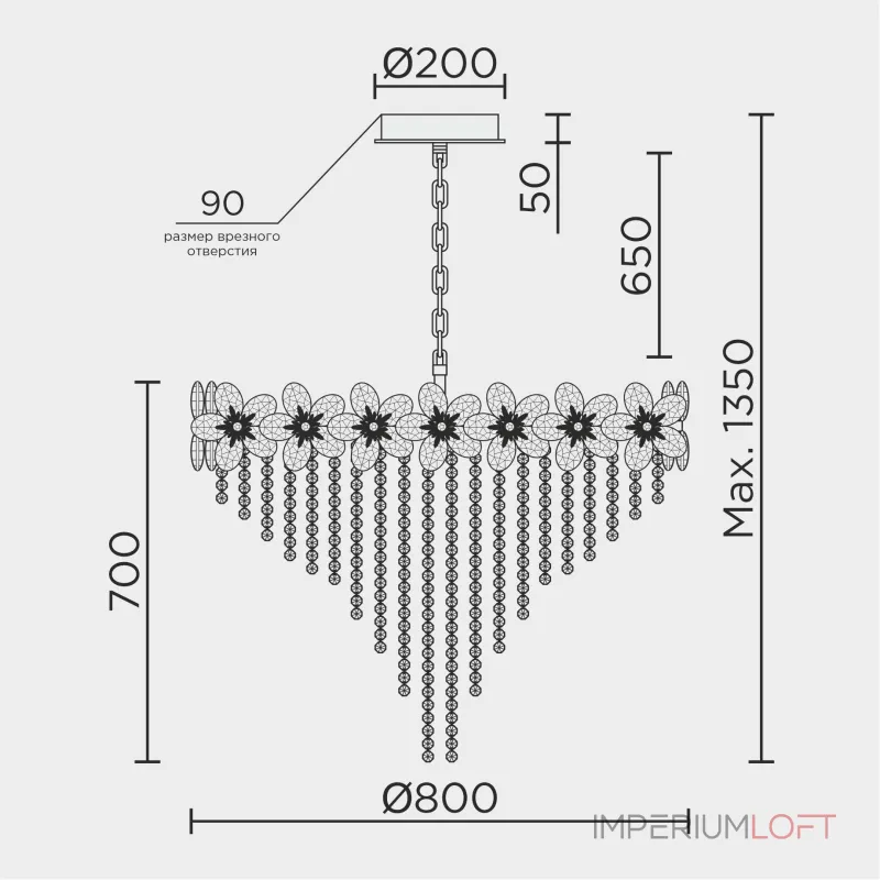 Подвесная люстра MODELUX ML.9521.800 GD Подвесная люстра MODELUX ML.9521.800 GD