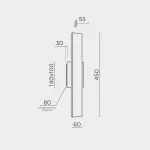 Настенный светильник MODESTYLE MS.1235.450 BK