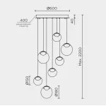 Подвесной светильник MODELUX ML.2338.7 BK
