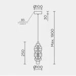 Подвесной светильник MODELUX ML.9050.100 GD