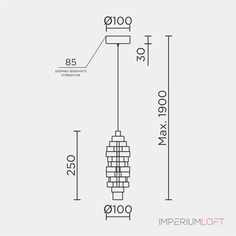 Подвесной светильник MODELUX ML.9050.100 GD