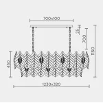 Подвесная люстра MODELUX ML.6770.1230 GD