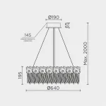Подвесная люстра MODELUX ML.6028.600 GD