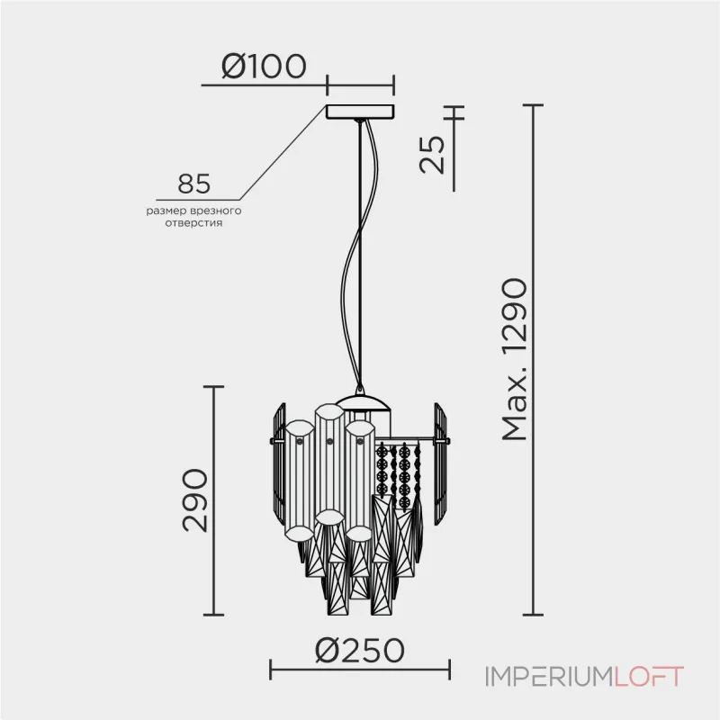 Подвесная люстра MODELUX ML.7088.250 GD