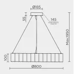 Подвесная люстра MODELUX ML.9361.800 GD