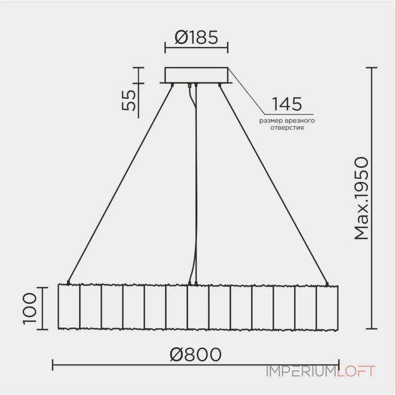 Подвесная люстра MODELUX ML.9361.800 GD