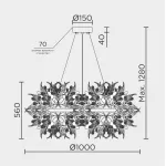 Подвесная люстра MODELUX premium ML.6808.1000P CR