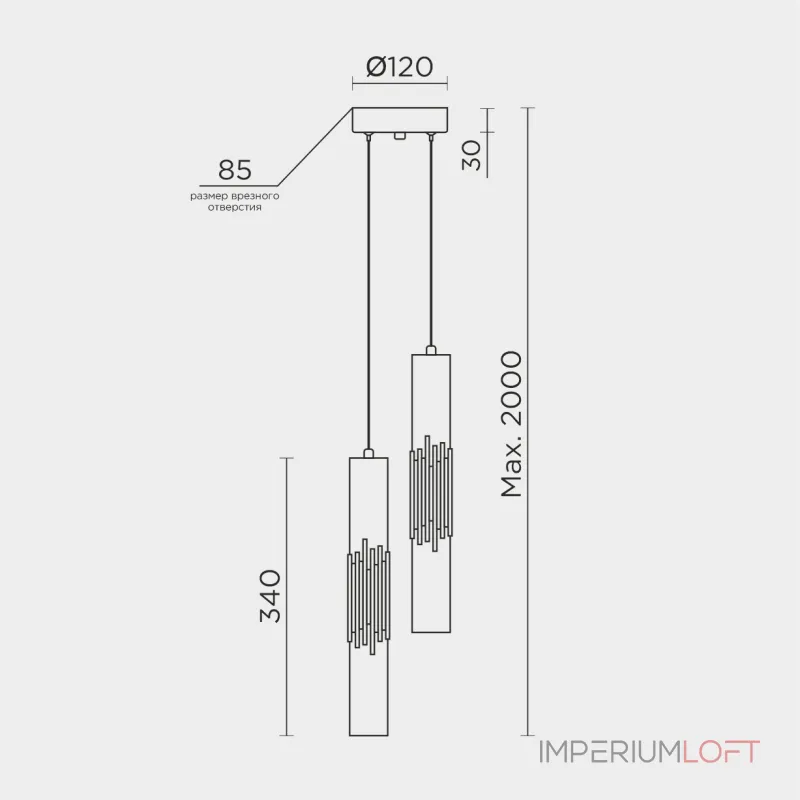 Подвесной светильник MODELUX ML.88987.2 CR