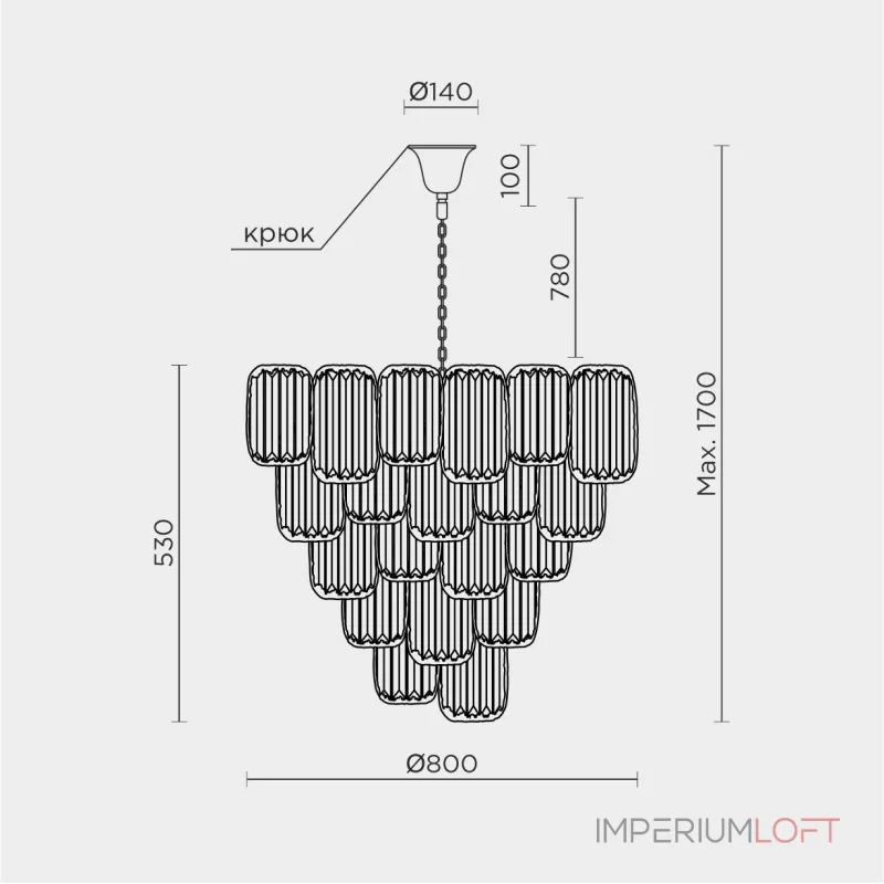 Подвесная люстра MODELUX ML.5660.800 GD