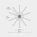 Потолочный светильник MODELIGHT MDL.9371.600CL BK
