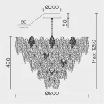 Подвесная люстра MODELUX ML.9528.800 GD
