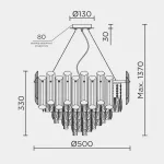 Подвесная люстра MODELUX ML.7088.500 GD
