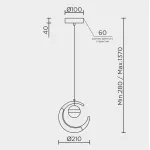 Подвесной светильник LED4U L7112-1 BK