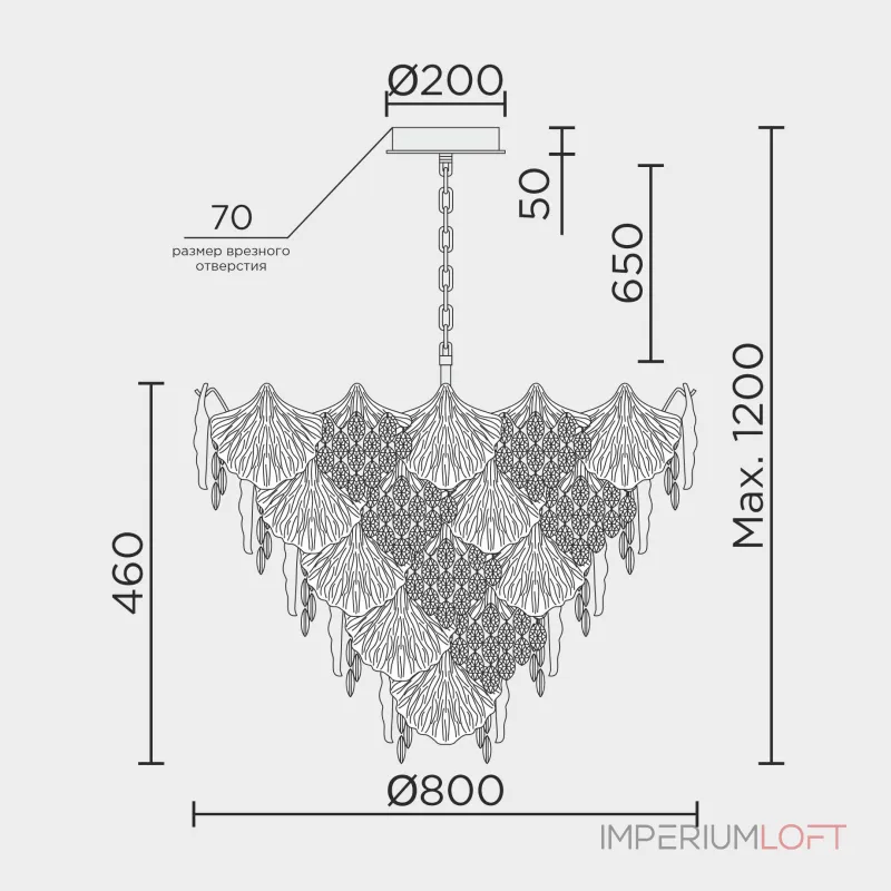 Подвесная люстра MODELUX ML.9551.800 GD